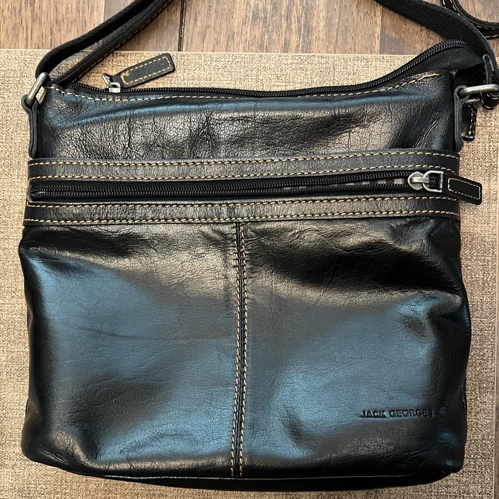 Jack George’s genuine leather crossbody 10x9x2.5 - GUC